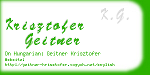 krisztofer geitner business card